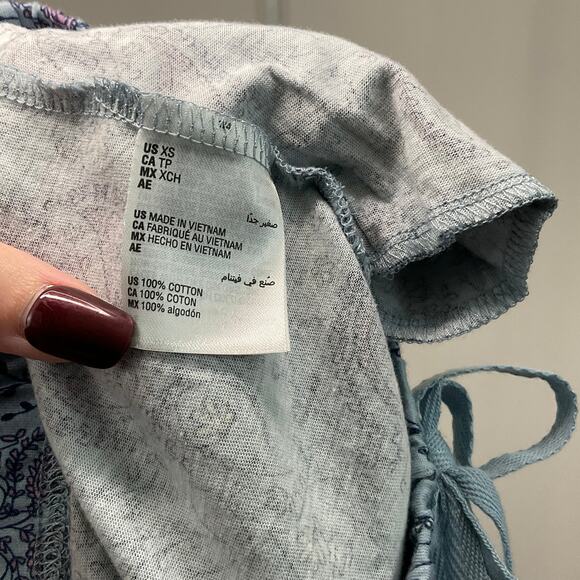 Women’s Blue Paisley Pajama Set Size XS - Picture 9 of 9